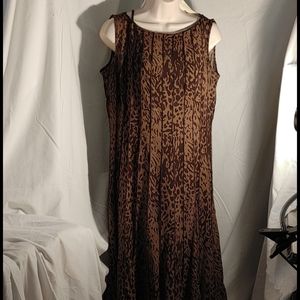 Sandra Darren size 10 sleeveless Dress Brown